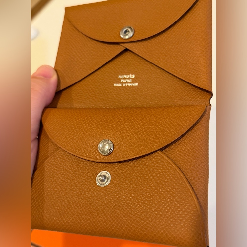 BNIB Hermes Calvi Duo Gold Epsom - Picture 6 of 7